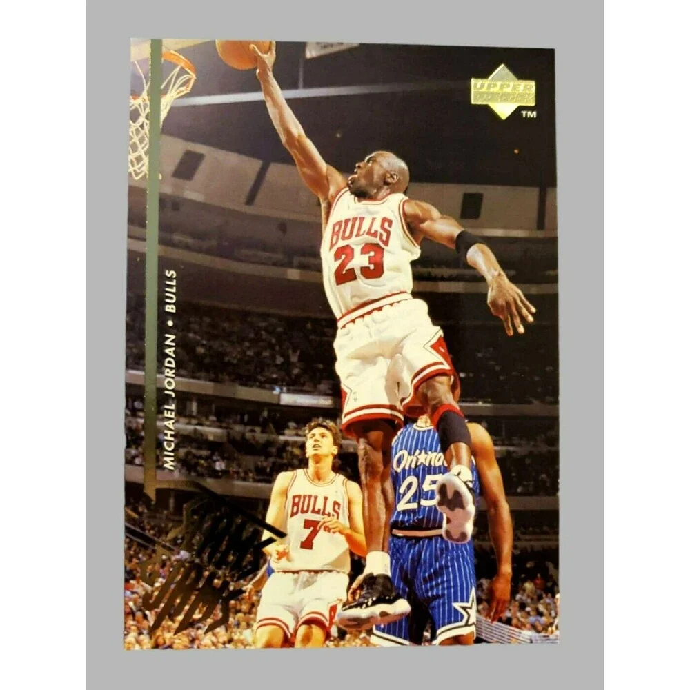 1995-96 Upper Deck MICHAEL JORDAN NBA SLAM & JAMS ACTION Card #352 CHICAGO BULLS